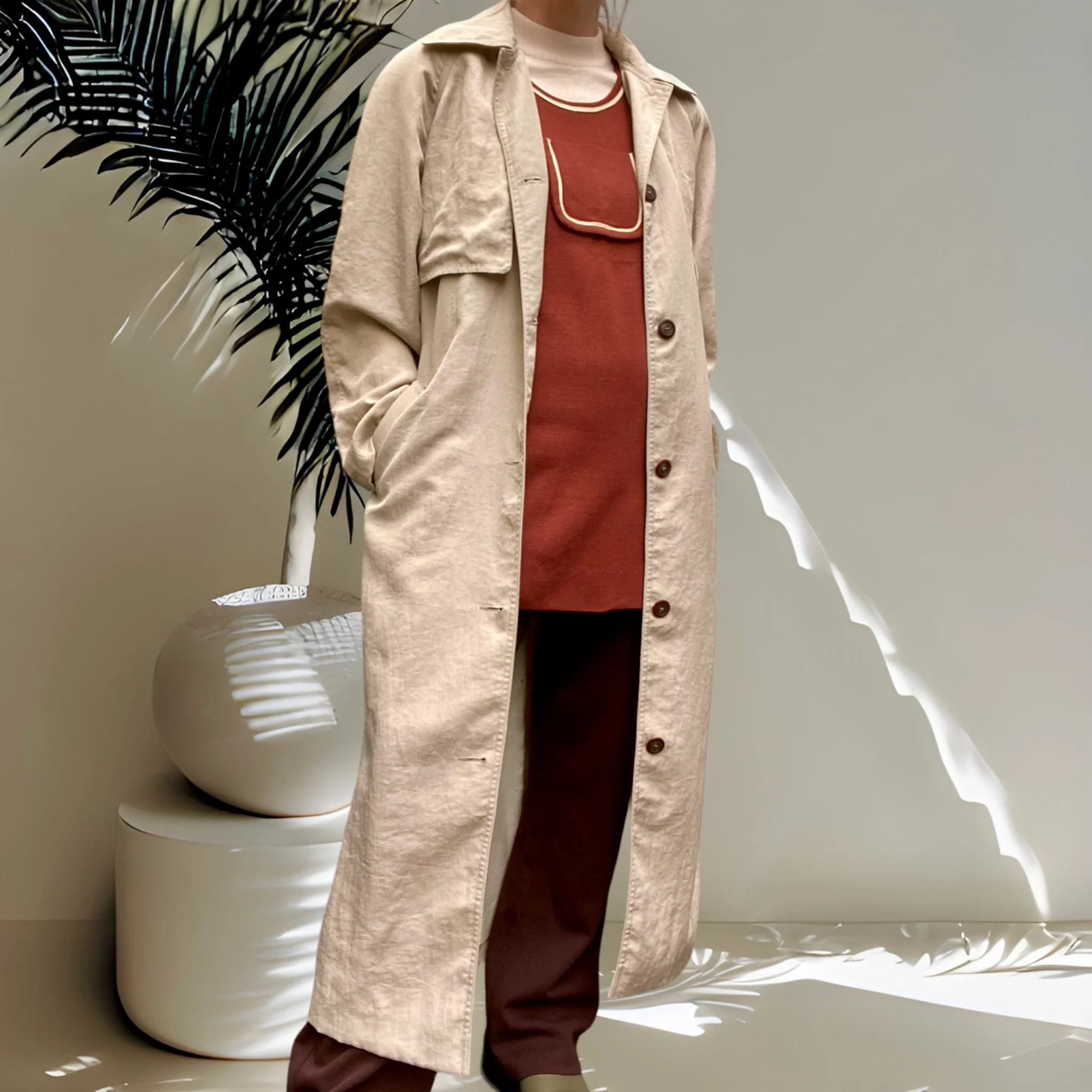 Charli Trench Coat Size 12 - Image 8