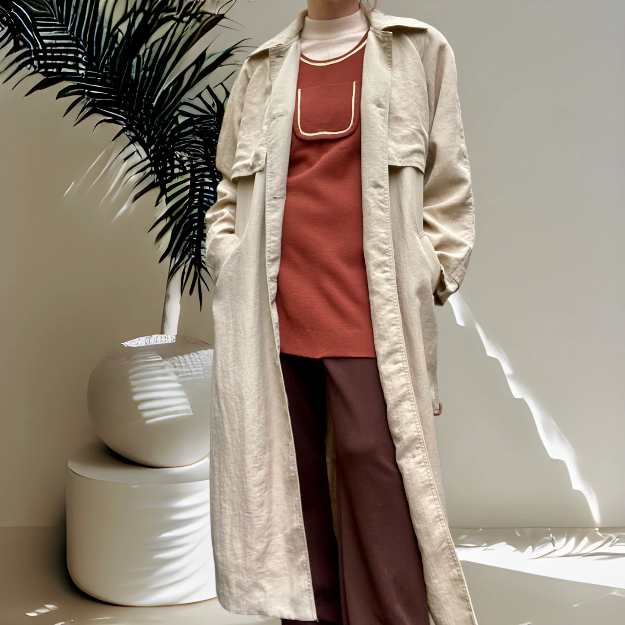Charli Trench Coat Size 12 - Image 9