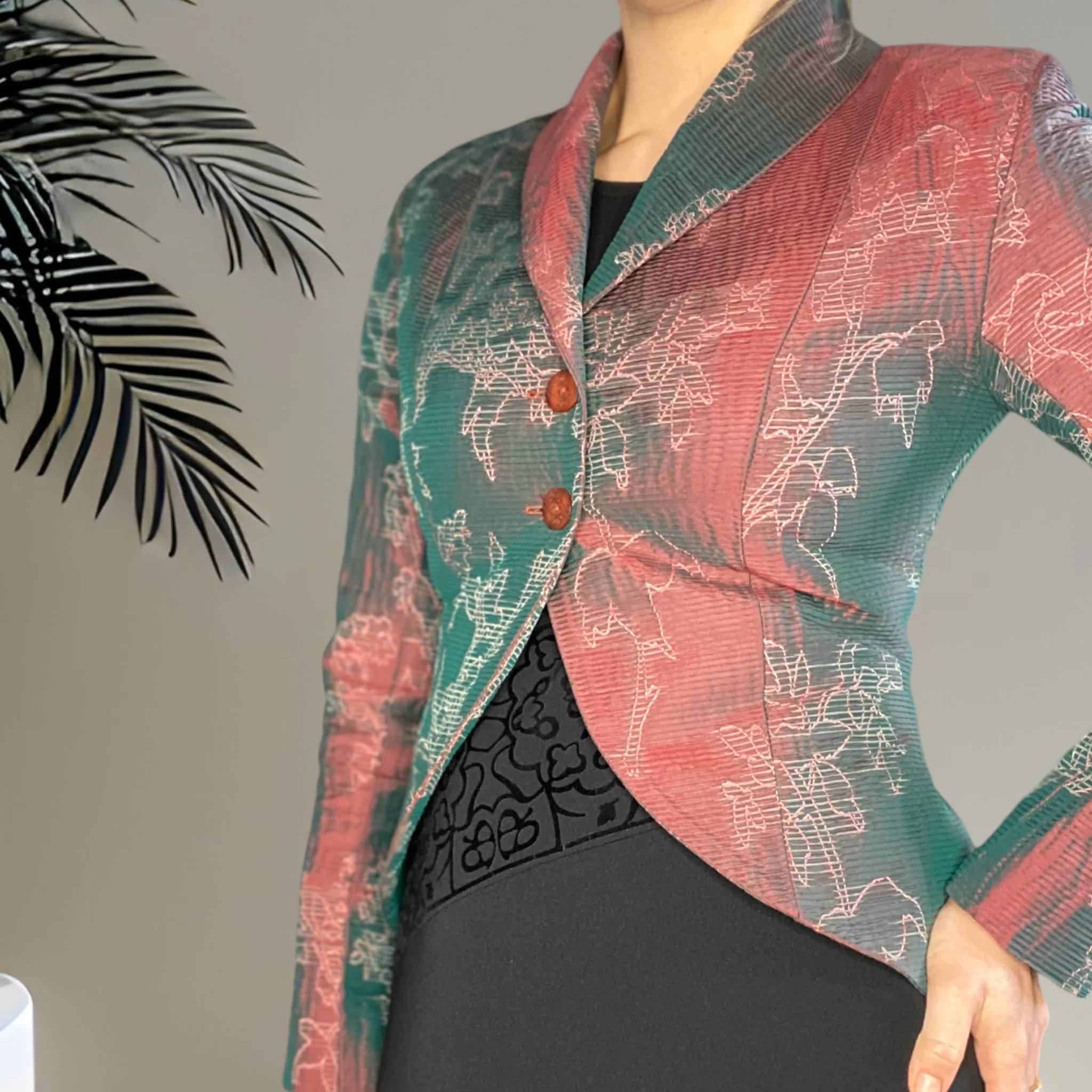 Caroline Silk Blazer Size 8-10 - Image 2