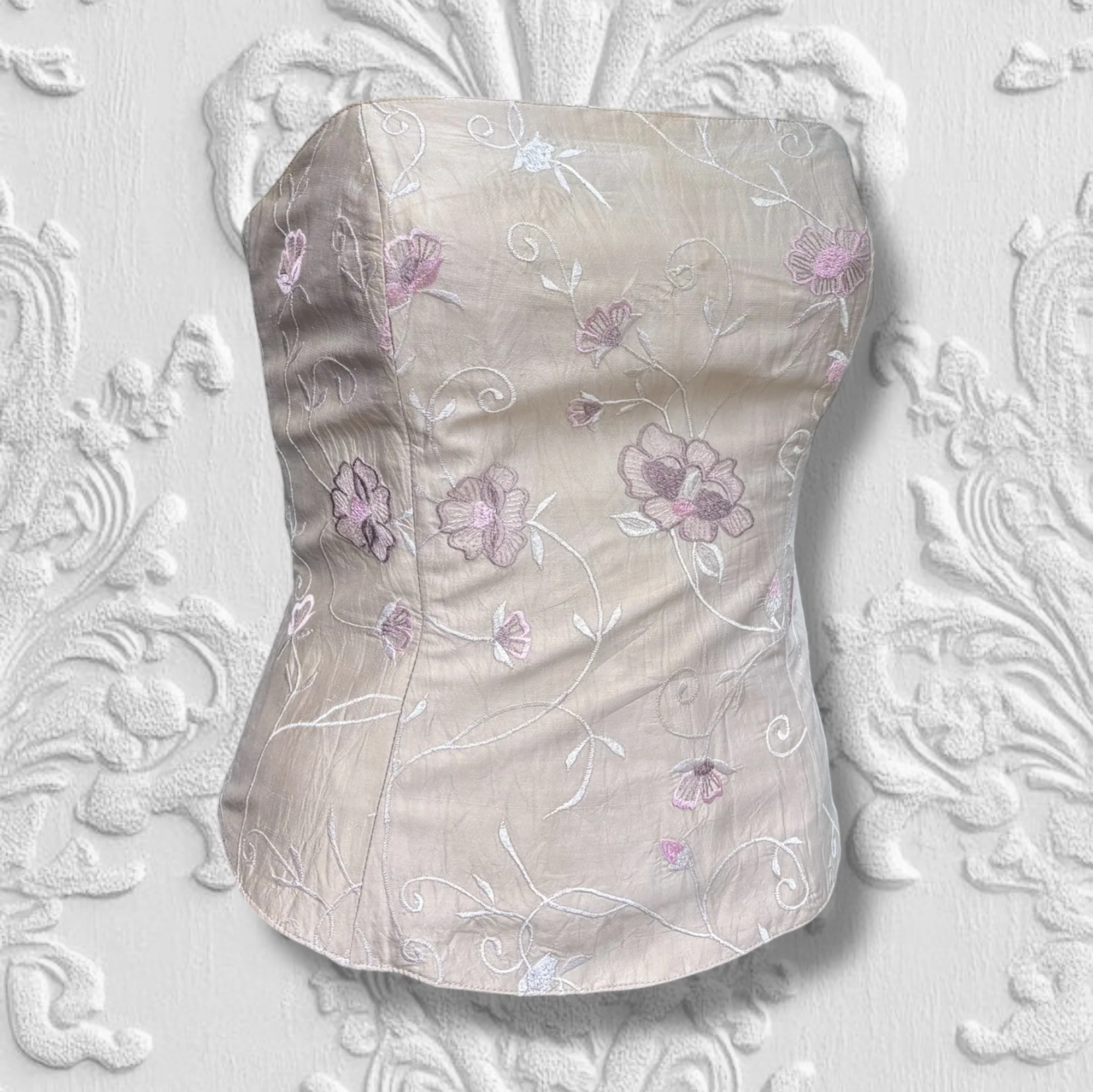Floral corset top  Size S/ 10 - Image 5