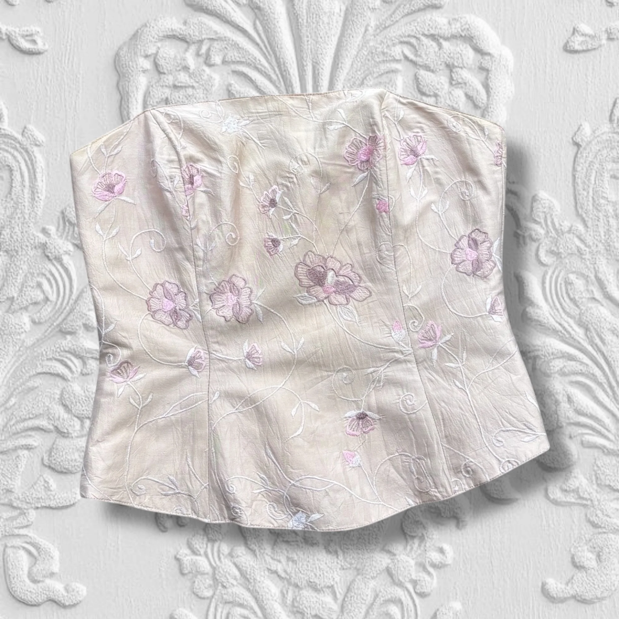 Floral corset top  Size S/ 10 - Image 7