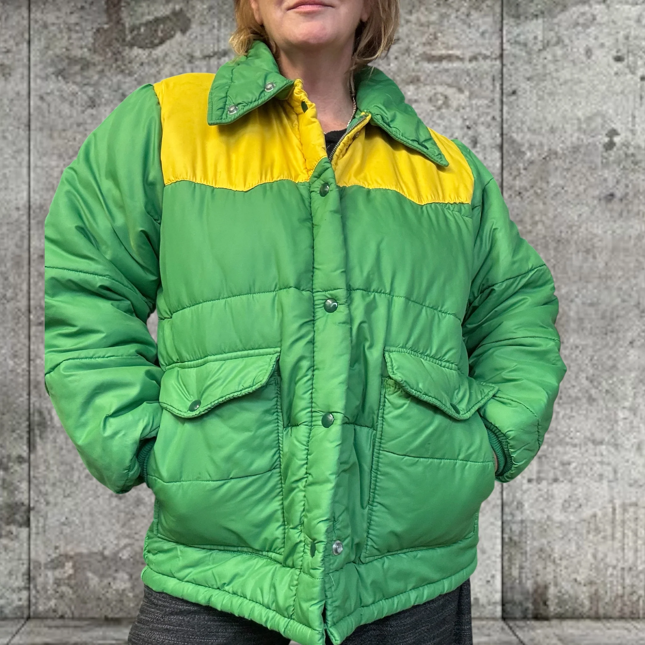 Jim Hopper Green Puffer Jacket Size M/12 - Image 2