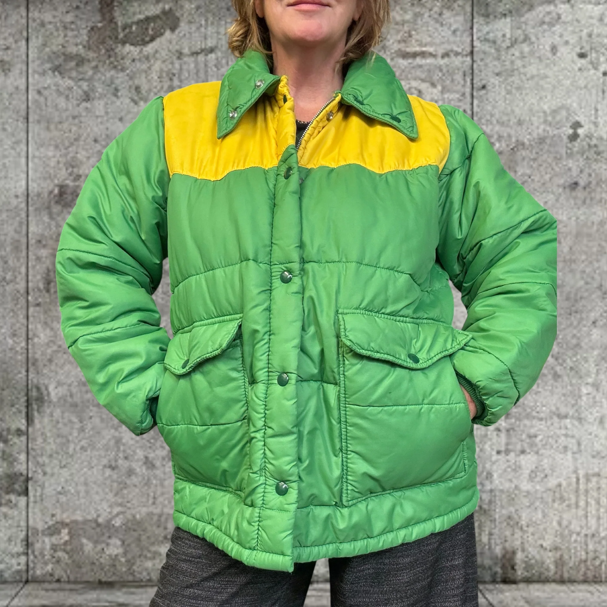 Jim Hopper Green Puffer Jacket Size M/12 - Image 3