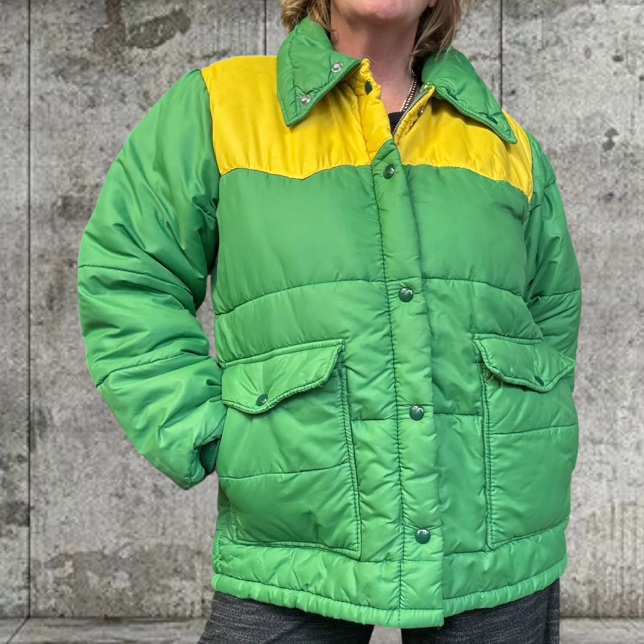 Jim Hopper Green Puffer Jacket Size M/12 - Image 4