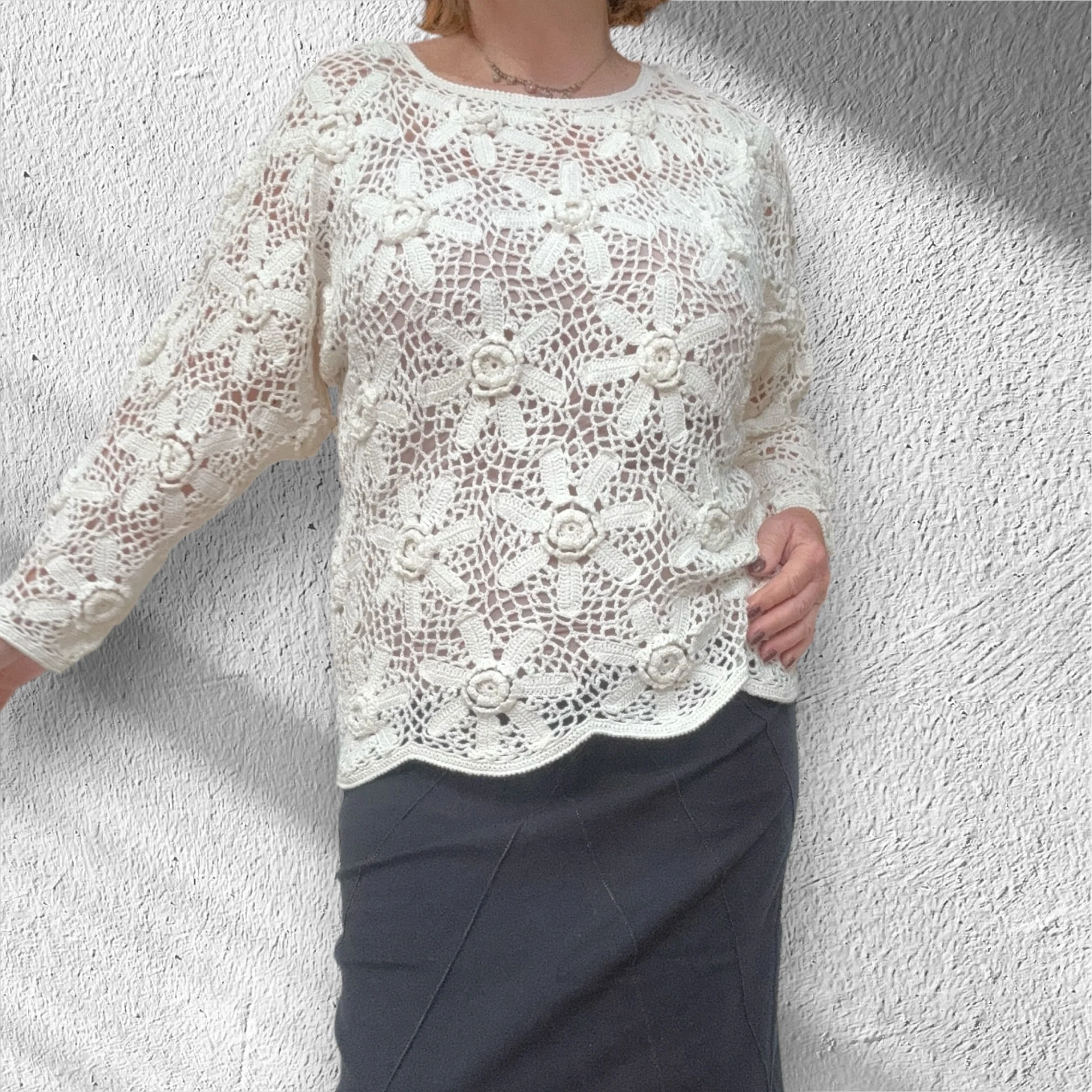Mila Crochet Jumper size 12-14 - Image 3